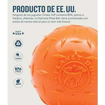 Durable Orbee-Tuff Diamond Plate Dog Toy - Small