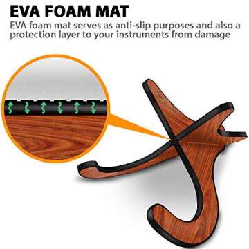 KSEV Portable Ukulele Stand - Elegant & Functional Holder