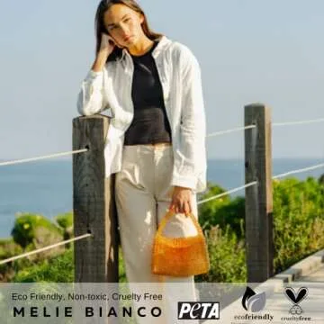 Melie Bianco Sherry Bag - Womens Luxury Beaded Handbag - Fancy Foldover Purse with Top Handle - 100% PVC & Cruelty-Free Materials - Formal, Evening, Daytime, Weekend Wear - Topaz