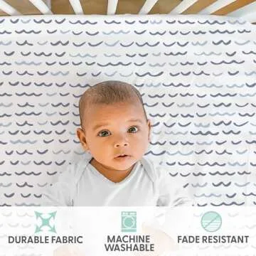 Peanutshell Nautical Crib Sheet Set for Babies - Soft & Durable Bedding