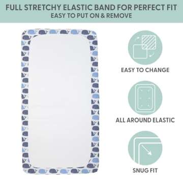 The Peanutshell 4-Pack Fitted Crib Sheet Set - Super Soft & Breathable Baby Girl or Boy Crib Sheets, Nursery Decor, Fit for Standard Crib Mattress Sheet - Nautical