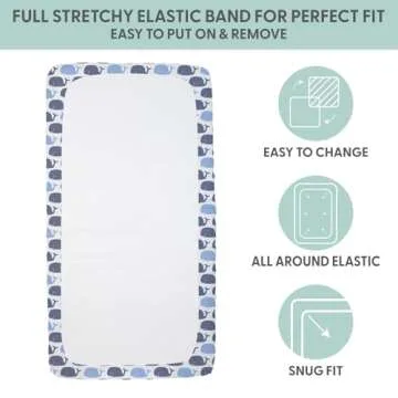 Peanutshell Nautical Crib Sheet Set for Babies - Soft & Durable Bedding