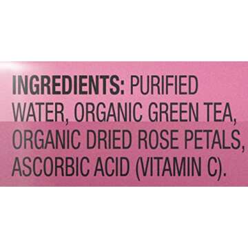Teas' Tea Unsweetened Rose Green Tea 16.9 Ounce (Pack of 12) Organic, Sugar Free, 0 Calories