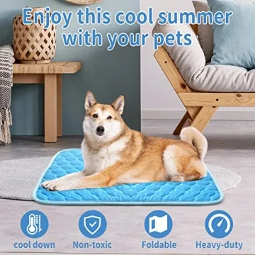 AUPETEK Dog Cooling Mat 39x27in Non-Toxic Easy Clean