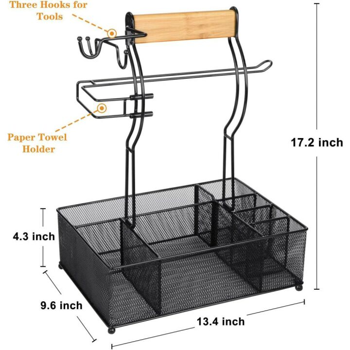 BBQ Organizer - FANGSUN Large Grill Utensil Caddy