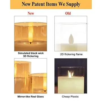 ANGELLOONG Flickering Flameless Candles with Remote