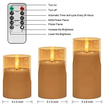 ANGELLOONG Flickering Flameless Candles with Remote