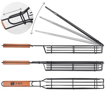 D-ICE Stainless Steel Kebab Grilling Basket & Skewers Set