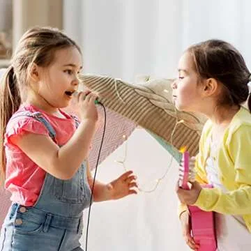 DELADOLA Mini Microphone,Portable Vocal Tiny Microphone, Asmr Microphone,Phone Microphone, Mini Karaoke Microphone for Voice Recording Chatting and Singing On iPhone,Android,Laptop Notebook（Green）