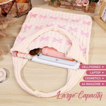 hatisan Crochet Beach Tote Bag for Summer Style