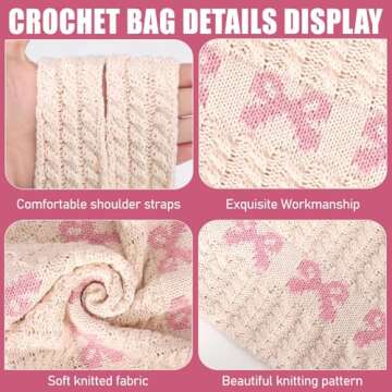 hatisan Crochet Beach Tote Bag for Summer Style