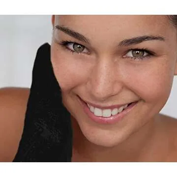Original Kessa Exfoliating Glove - Charcoal Black - Microdermabrasion At Home Exfoliating Mits, Removes unwanted dead skin, dirt and grime and Keratosis Pilaris. Great for spray tan removal. (1 Unit)