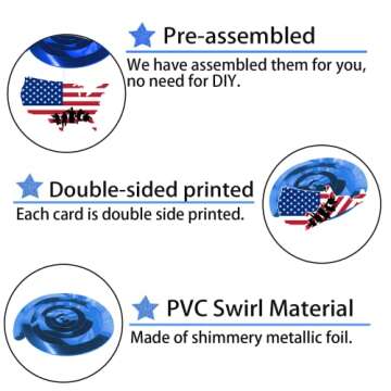 36 Pcs Memorial Day Decorations Hanging Swirls, NO-DIY Patriotic Decorations, Memorial Day Decorations Outdoor Indoor Whirls Glitter Foil Ceiling Streams, Memorial Day Decor