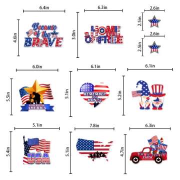 36 Pcs Memorial Day Decorations Hanging Swirls, NO-DIY Patriotic Decorations, Memorial Day Decorations Outdoor Indoor Whirls Glitter Foil Ceiling Streams, Memorial Day Decor