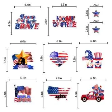 36 Pcs Memorial Day Decorations Hanging Swirls, NO-DIY Patriotic Decorations, Memorial Day Decorations Outdoor Indoor Whirls Glitter Foil Ceiling Streams, Memorial Day Decor