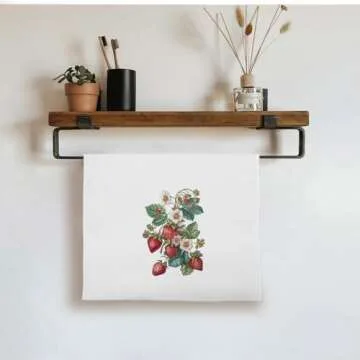 uinwk Strawberry Kitchen Towels Dish Towels, Vintage Strawberry and Blossoms Decorative Hand Towels ...