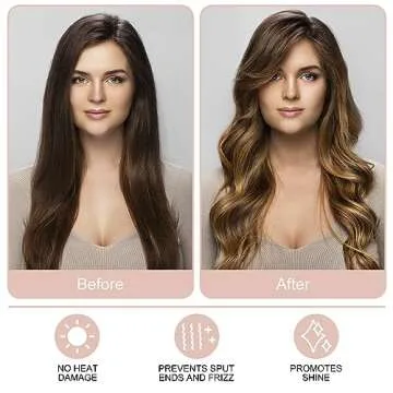 CORATED Heatless Hair Styling Kit - Curling Rod Headband and Rollers for Overnight Curls on Long and Medium Hair