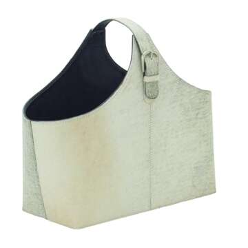 Deco 79 Handmade Leather Magazine Holder - Stylish Organization