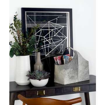 Deco 79 Leather Magazine Holder - Elegant Storage Solution