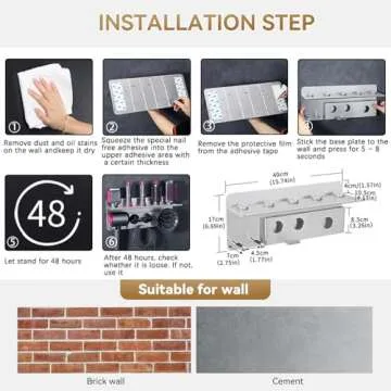 Hair Dryer Holder for Dyson Accessories - 2-in-1 Storage