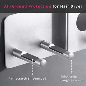 Hair Dryer Holder for Dyson Accessories - 2-in-1 Storage