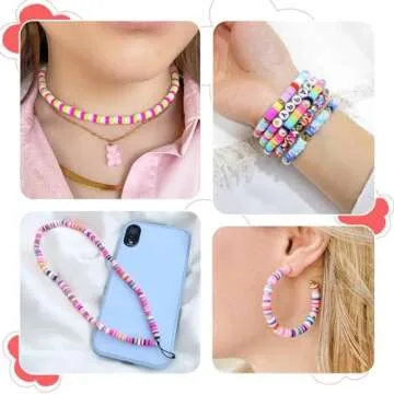 Redtwo 30000 Pcs Clay Beads Bracelet Making Kit, 9 Boxes 192 Colors Friendship Bracelet Kit Flat Polymer Heishi Beads for Jewelry Making, Crafts Gift for Girls Ages 6-12 (Clay Beads 30000)