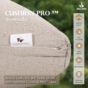 HERA'S HOUSE Patio Furniture Set with Fire Pit Table