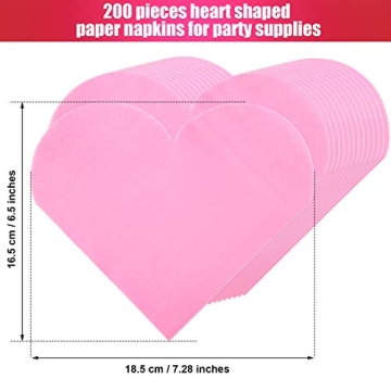Heart-Shaped Paper Napkins for Celebrations and Decor