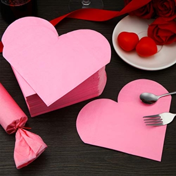 Heart-Shaped Paper Napkins for Celebrations and Decor