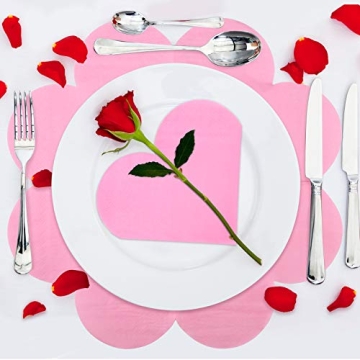 Heart-Shaped Paper Napkins for Celebrations and Decor