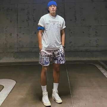 DIOTSR Mens Flame Graphic Basketball Shorts Cool Retro Running Athletic Shorts Drawstring Waist Casual Track Shorts (01 Flame-Purple,X-Small)