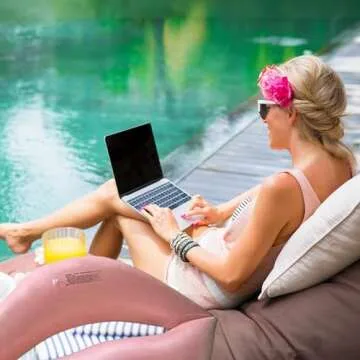 Giant Swimming Lips Pool Float – 43.3 x 31.5 Inch Giant Pink Lips Pool Float Adult Water Lounger Big Inflatable Mouth Print Row Water Toy Rest Pink