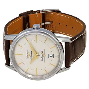 Longines Flagship Heritage Automatic Stainless Steel Mens Luxury Strap Watch Calendar L4.795.4.78.2