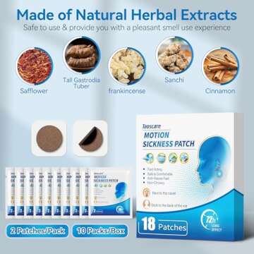 Taoscare Motion Sickness Patches for Travel Relief