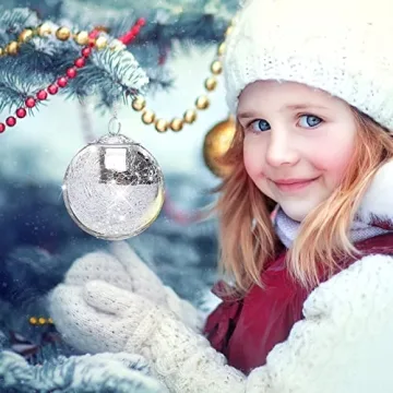 Decorative Funtery Vintage Glass Crackle Ornaments 12 Pcs