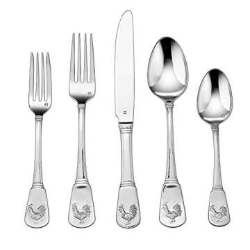 Cuisinart 20-Piece French Rooster Flatware Set