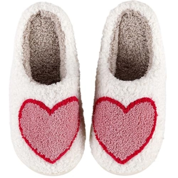 Heart Slippers Valentines Slippers For Women Men Valentine's Day Gifts Cute Comfy Bedroom Slippers,H...