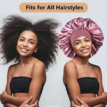 3PCS Extra Large Satin Hair Bonnets for Sleep Protection