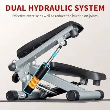 Ktaxon Mini Stepper with Resistance Bands for Home Workouts