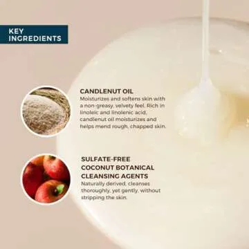 Juara - Candlenut Hydrating Shower Gel | Moisturizing Body Wash | Natural Soap | Soothe Skin | Gentle Nourishment | Cruelty Free, Paraben & Sulfate Free, Vegetarian | 12 oz.