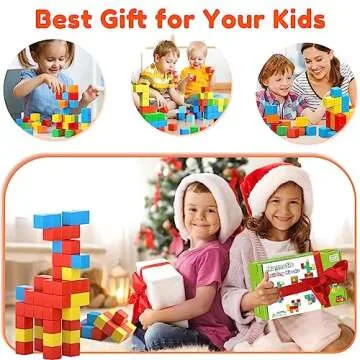 Feoxialy Magnetic Blocks,1.42 inch 32pcs Large Magnetic Building Block for Toddlers 3 4 5 6 7 8 Year Old Boys Girls Color Magnetic Cubes Learning Toys for Kids 1-3 Sensory Toys Age 4-8 Gift