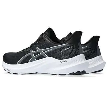 ASICS Women's GT-2000 12 Running Shoes, 8, Black/Carrier Grey