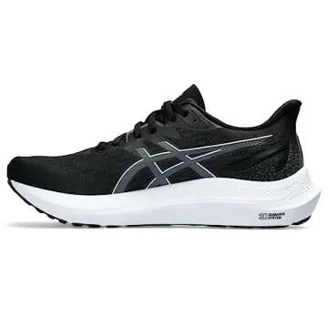 ASICS Women's GT-2000 12 Running Shoes, 8, Black/Carrier Grey