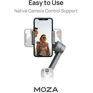 MOZA Mini MX Gimbal Stabilizer 3-Axis Mobile Handheld Stabilizer for Smartphone Small Palm Size Support iOS&Android Easy Start Filming with Max Payload 9.9OZ for Vlog YouTube Street Snapshot