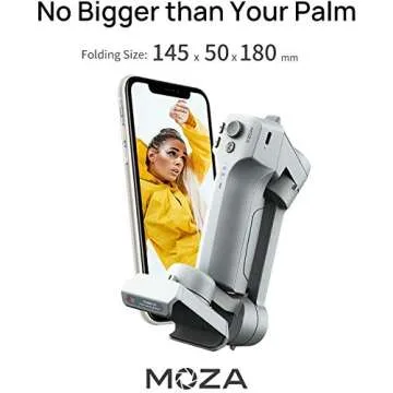 MOZA Mini MX Gimbal Stabilizer 3-Axis Mobile Handheld Stabilizer for Smartphone Small Palm Size Support iOS&Android Easy Start Filming with Max Payload 9.9OZ for Vlog YouTube Street Snapshot
