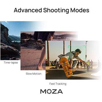 MOZA Mini MX Gimbal Stabilizer 3-Axis Mobile Handheld Stabilizer for Smartphone Small Palm Size Support iOS&Android Easy Start Filming with Max Payload 9.9OZ for Vlog YouTube Street Snapshot