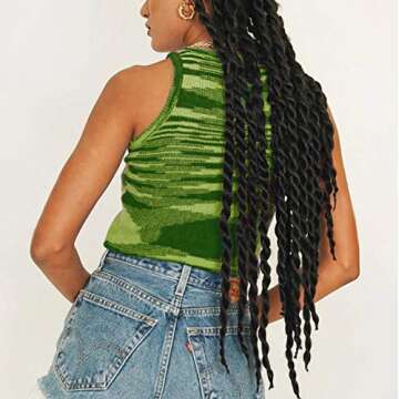 Awoscut Women's Sleeveless Tie Dye Crop Tank Top