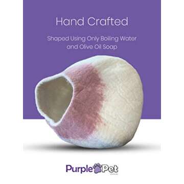 iPrimio Natural Wool Cat Cave Bed - Cozy & Eco-Friendly