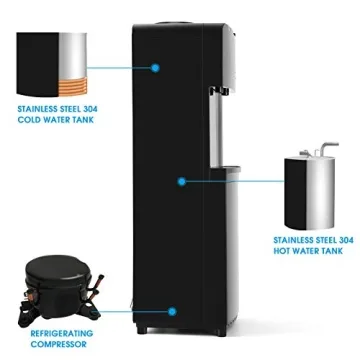 5 Gallon Water Cooler Dispenser with Child Safety Lock for Home