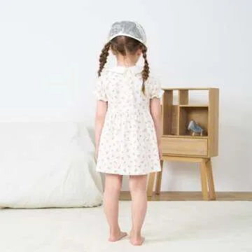 pureborn Toddler Girls Summer Dress Cotton Floral 3-4 Years